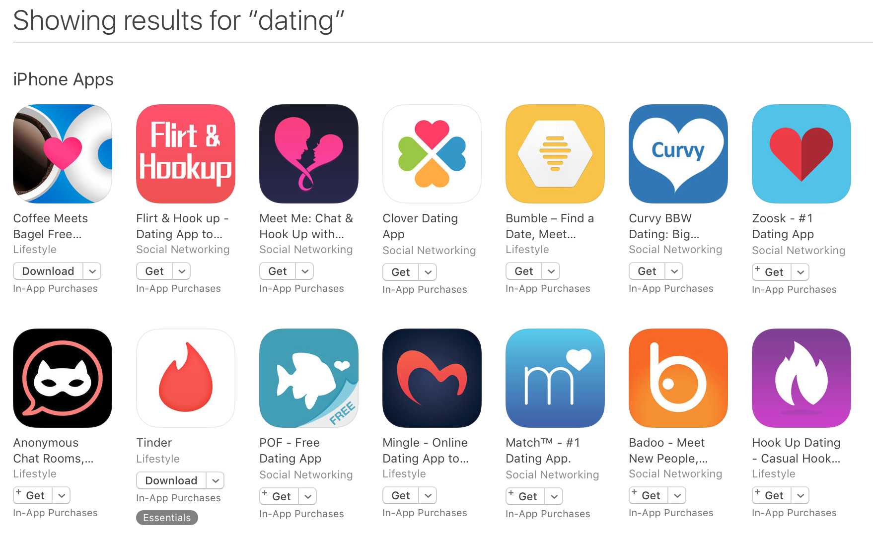 Android dating app icons